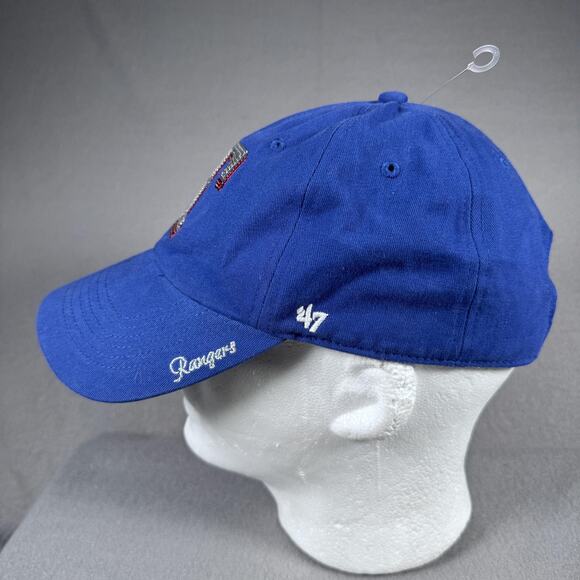 Texas Rangers Hat Cap Strap Back Womens Royal Blue MLB Baseball Sequin Logo - Picture 7 of 12